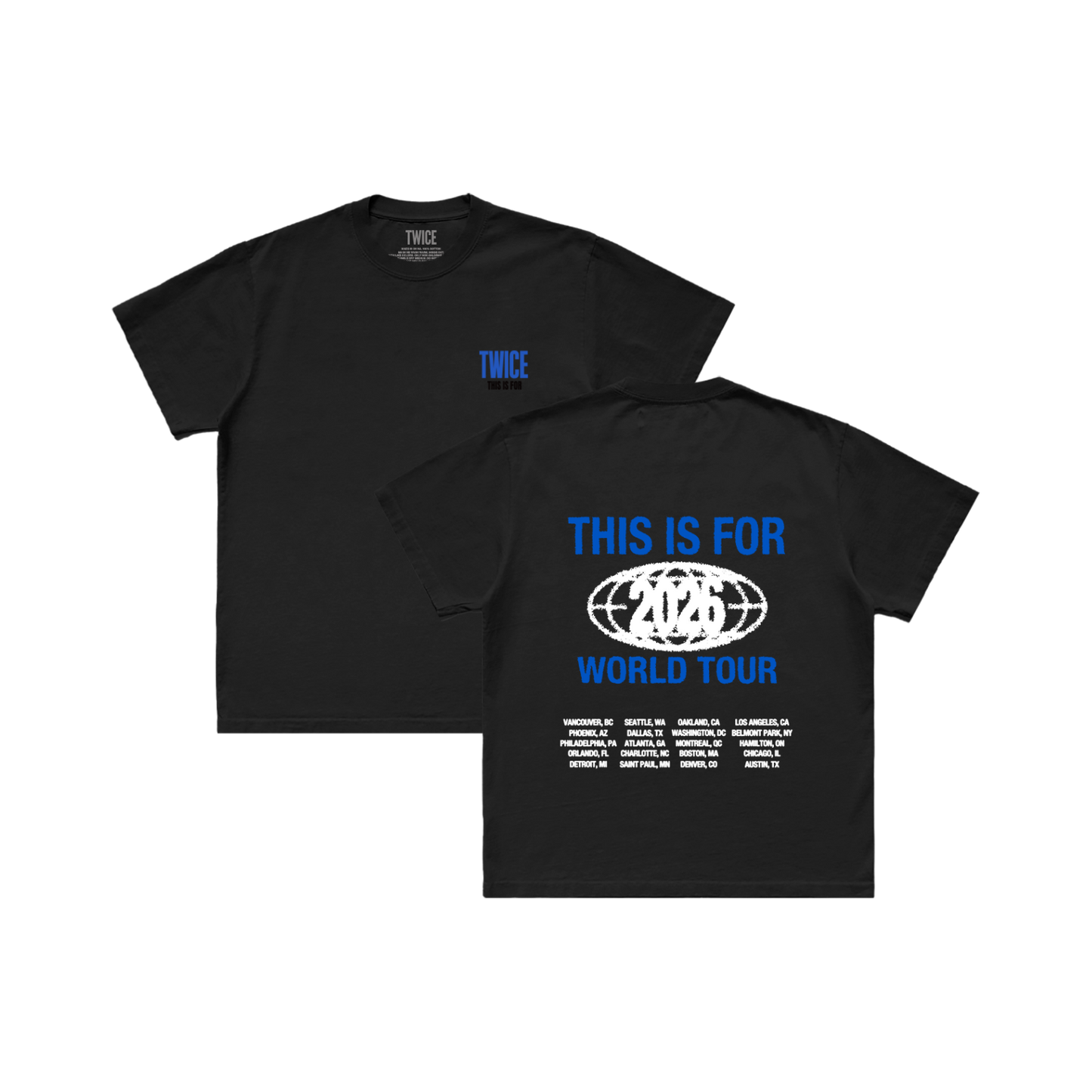 CHARCOAL WASHED T-SHIRT – TWICE