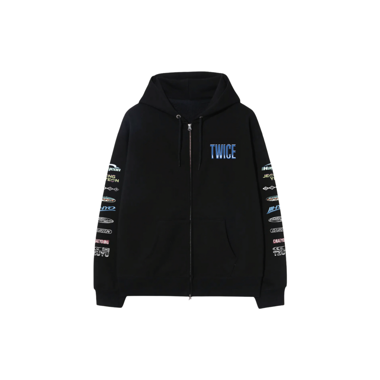 BLACK ZIP HOODIE - AUSTIN – TWICE