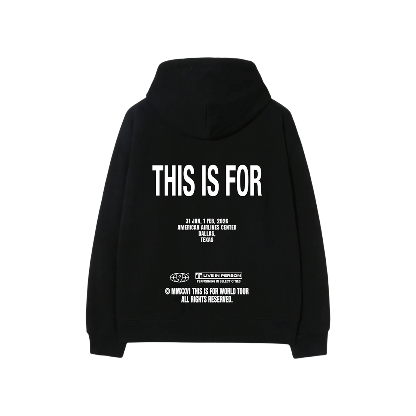 BLACK ZIP HOODIE - DALLAS – TWICE
