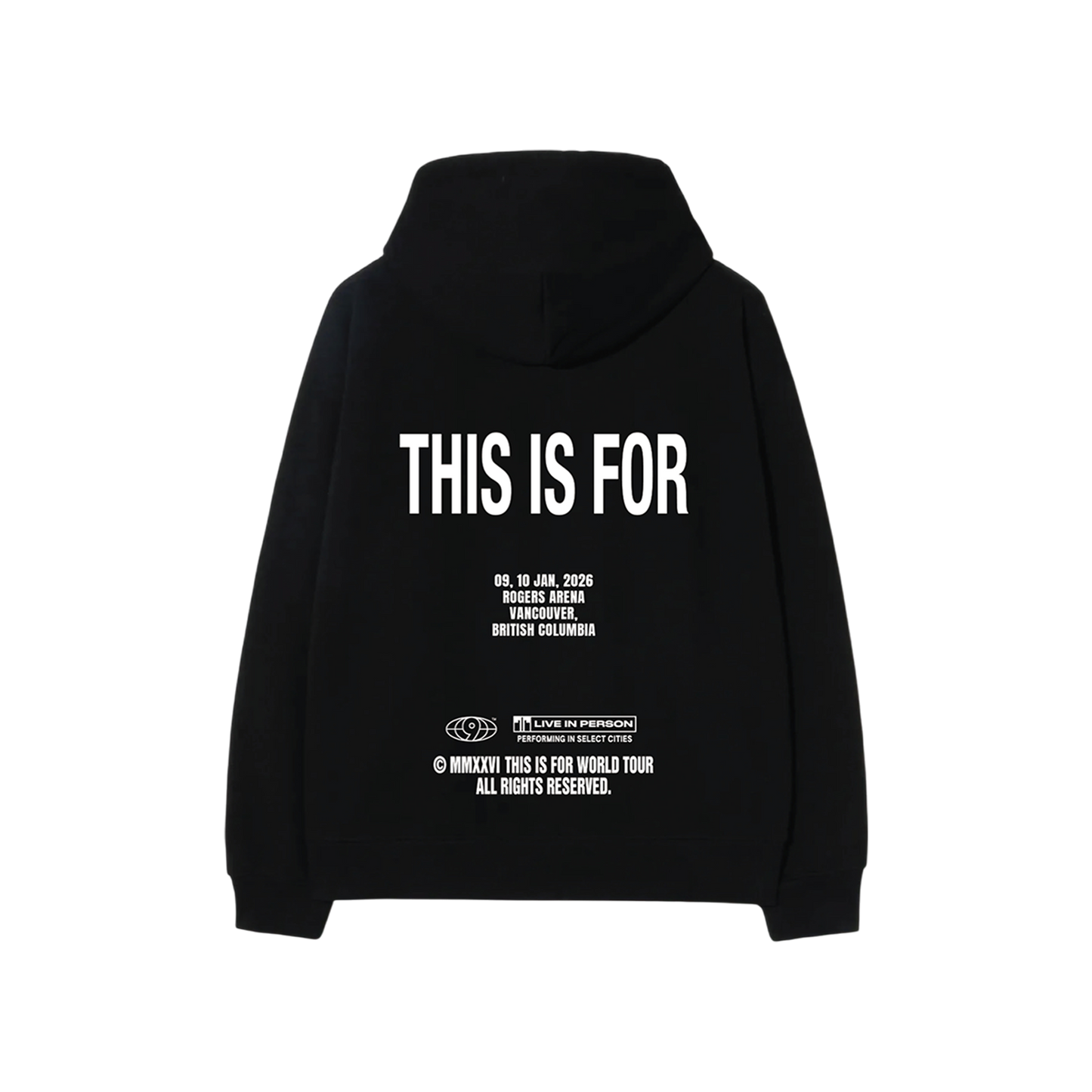 BLACK ZIP HOODIE - SEATTLE – TWICE